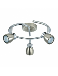 Chacho 3xgu10 Nickel Ceiling Light 14x30x30 Cm