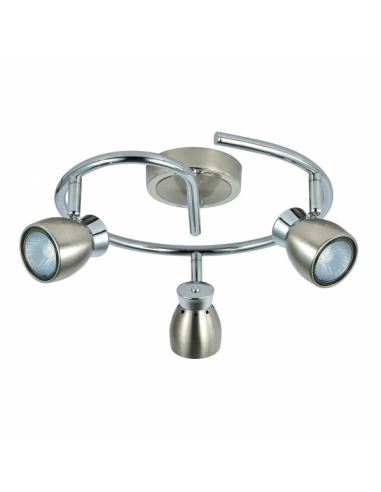 Chacho 3xgu10 Nickel Ceiling Light 14x30x30 Cm