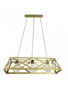 Rectangular pendant Melli 3xe27 gold regx85x30 cm