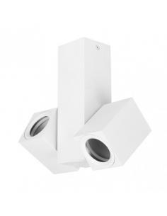 Nerja 2xgu10 White Spotlight 21x19x6 Cm Adjustable 360º