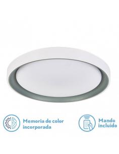 Luanda 72w 3000-4000-6000k Gray Red Ceiling Light.7x49.5d 7200lm Reg.intens. Remote C/Memory
