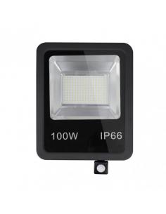 Projector C/sensor Olivino 100w 6500k Black 9000lm Led Sm Ip66 39.5x28.5x7 Cm