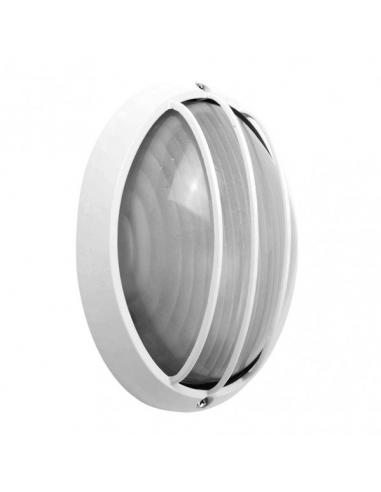 Aplique Ext.oval Aluminio Aquila Grand.1xe27 Blan 11x32x20,5 Cm Ip44