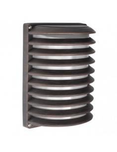 Ext. aluminum wall light achernar 1xe27 brown ip44 25.5x18x13 cm