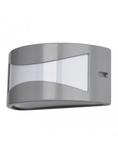 Aplique Exterior Aluminio Hadar 1xe27 Gris Ip44 13x25x12 Cm
