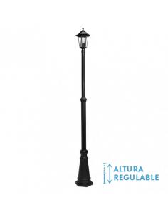 Auriga 1xe27 Black Outdoor Aluminum Street Light Ip44 220x20x20 Cm Adjustable In Height