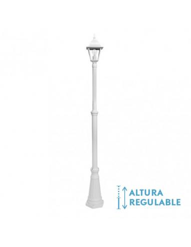 Outdoor Aluminum Street Light Spica 1xe27 White Ip44 220x20x20 Cm Adjustable In Height