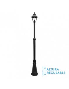 Outdoor Aluminum Lamppost Spica 1xe27 Black Ip44 220x20x20 Cm Adjustable In Height
