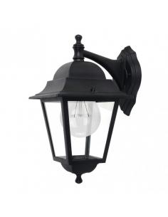 Outdoor aluminum wall light spica 1xe27 black ip44 42x28x21.5 cm