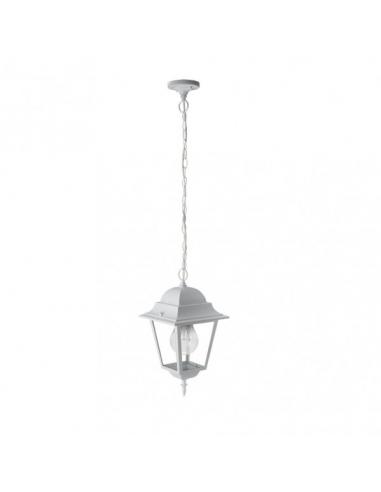 Outdoor Aluminum Pendant Spica 1xe27 White Ip44 Regx21.5x21.5 Cm