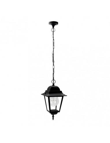 Outdoor Aluminum Pendant Spica 1xe27 Black Ip44 Regx21.5x21.5 Cm