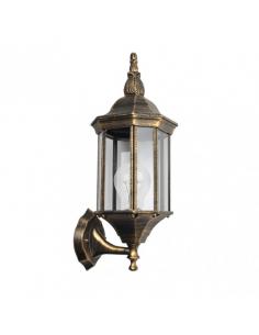 Pollux 1xe27 Outdoor Aluminum Wall Light Black/Gold 50x18x20 Cm Ip44