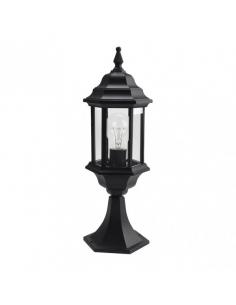 Pollux 1xe27 Black Aluminum Exterior Wall Light 48.5x17x17 Cm Ip44