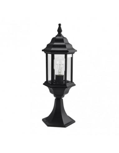 Sobremuro Exterior Aluminio Pollux 1xe27 Negro 48,5x17x17 Cm Ip44