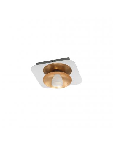 EGLO 97521 - TORANO LED ceiling light in chrome steel, gold and satin glass