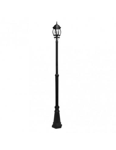Farola Exterior Aluminio Caelum 1xe27 Negro Ip44 228x18x18 Cm