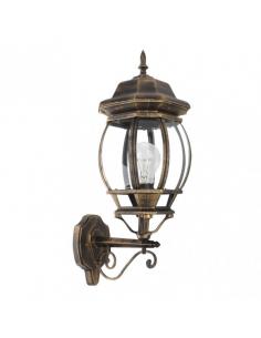 Caelum Peq.1xe27 Black/gold Ext.aluminum wall light 50x25x17 cm