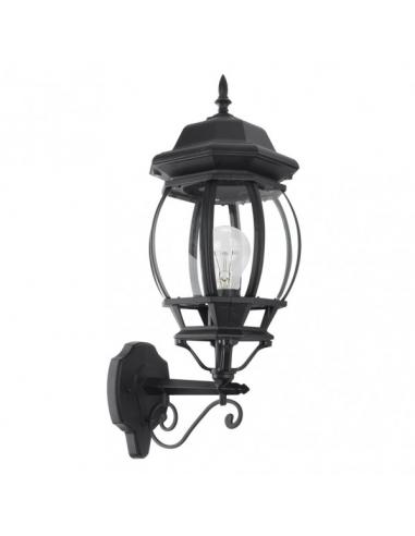 Caelum 1xe27 Black Outdoor Aluminum Wall Light Ip44 54x19x28 Cm