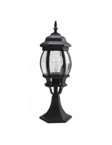 Sobremuro Exterior Aluminio Caelum 1xe27 Negro 49x16x16 Cm Ip44