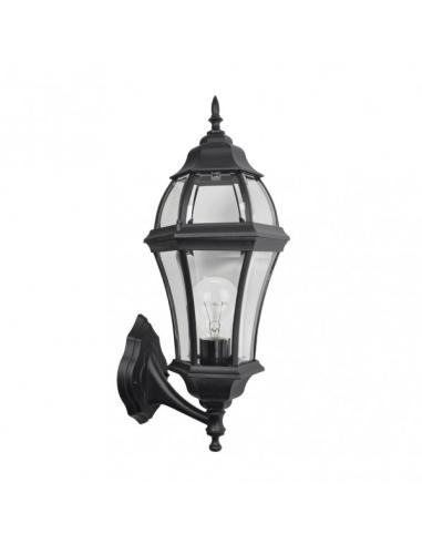 Aplique Exterior Aluminio Becrux 1xe27 Negro Ip44 59,5x25x26 Cm