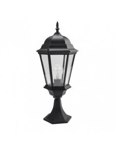 Regulus 1xe27 Black Aluminum Exterior Wall Light 56x23x23 Cm Ip44