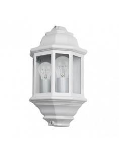 Shaula 2xe27 white aluminum outdoor wall light ip44 38.5x22x12.5 cm