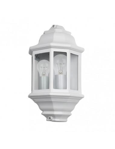 Aplique Exterior Aluminio Shaula 2xe27 Blanco Ip44 38,5x22x12,5 Cm