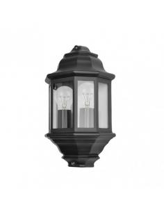 Shaula 2xe27 black aluminum outdoor wall light ip44 38.5x22x12.5 cm
