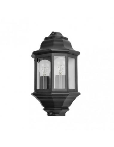 Shaula 2xe27 black aluminum outdoor wall light ip44 38.5x22x12.5 cm