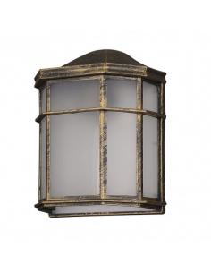 Bellatrix 1xe27 Outdoor Aluminum Wall Light Neg/gold 25x11x19.5 Cm Ip44