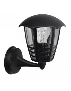 Alnilan 1xe27 black aluminum ext. wall light ip44 24x21.5x18 cm