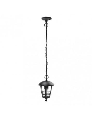 Alnilan 1xe27 Black Aluminum Outdoor Pendant Regx16x16 Cm Ip44