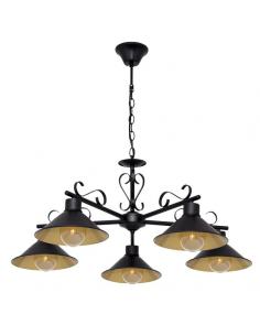 Azalea 5xe27 Black/gold Lamp Regx74x74 Cm