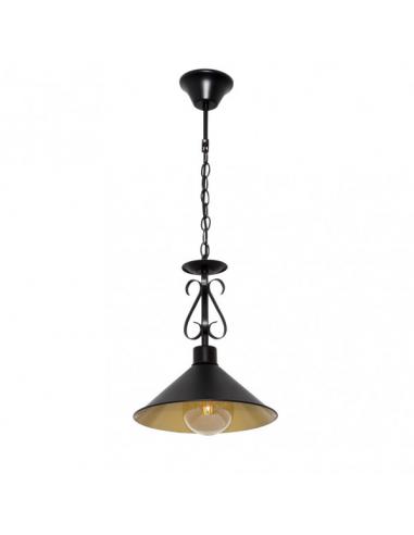 Azalea Pendant 1xe27 Black/gold Regx26x26 Cm