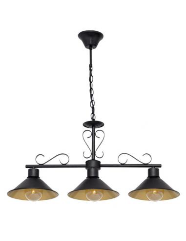 Azalea 3xe27 Black/gold Regx86x20 Cm Pendant