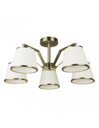 Clover Lamp 5xe14 Leather Pant.beige 24x59x59 Cm