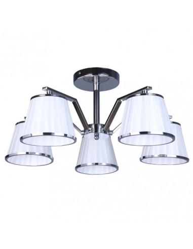 Clover Lamp 5xe14 Chrome White Screen 24x59x59cm