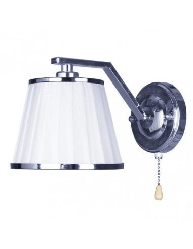 Clover Wall Light 1xe14 Chrome White Screen 15x25x15.5cm