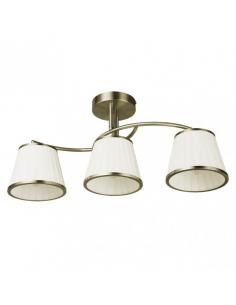 Lantanas 3xe27 Leather Lamp Beige Pants 24x56x15.5 Cm