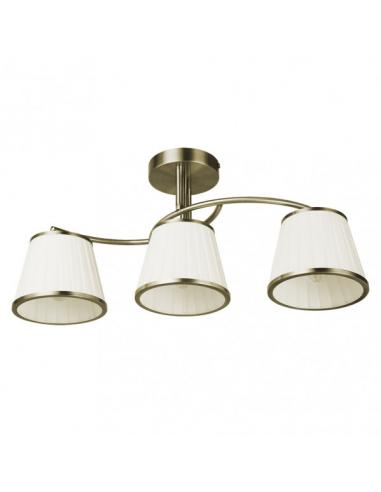 Lantanas 3xe27 Leather Lamp Beige Pants 24x56x15.5 Cm