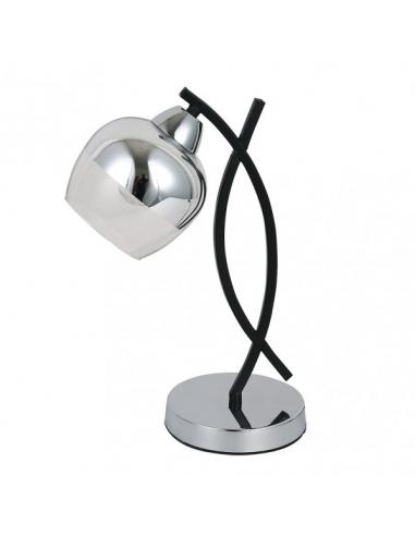 Denali 1xe27 Table Lamp Chrome/black 36x23x14 Cm