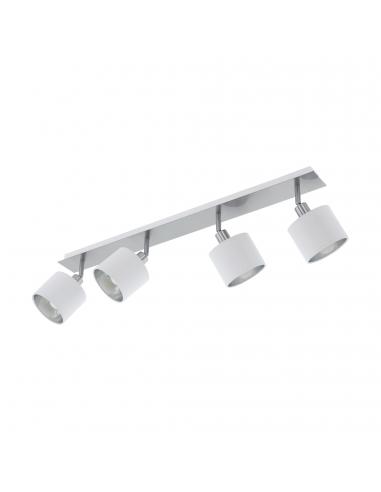 EGLO 97535 - VALBIANO Spotlights in Nickel-matte Steel, white and Textile
