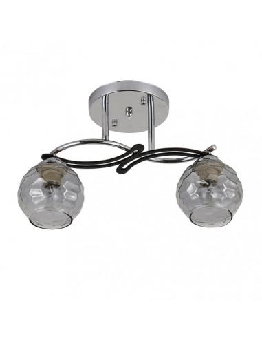 Etna 2xe14 Chrome/wenge lamp 24x33x14 cm