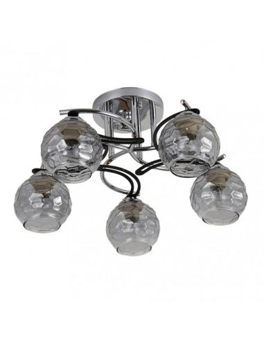 Etna 5xe14 Chrome/wenge lamp 23x46x46 cm