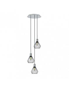 St. Petersburg Pendant 3xe14 Black/chrome Regx30x30 Cm