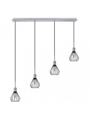 St. Petersburg Pendant 4xe14 Black/Chrome Regx83x13 Cm