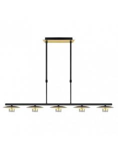 Lampara Ciudad Del Cabo 5l 30w 4000k Negro/oro Regx104x15 Cm 2400 Lm