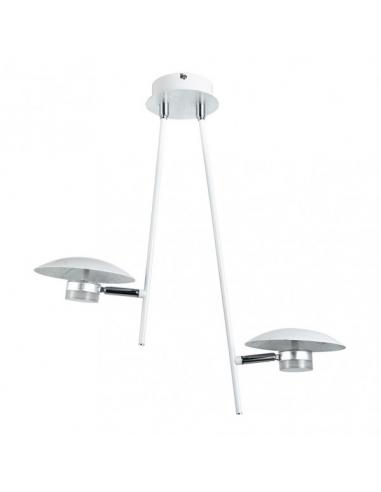 Colgante Ciudad Del Cabo 2l 12w 4000k Blanco/plata 1080 Lm 52x49x15 Cm Dirigible Y Orientable