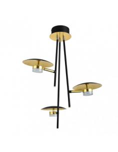 Cape Town Pendant 3l 18w 4000k Black/gold 53x39x39 Cm 1440 Lm Steerable And Orientable