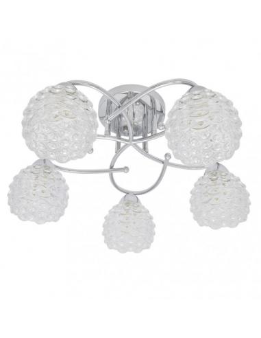 Lampara Bagan 5xe14 Cromo 23x49x49 Cm